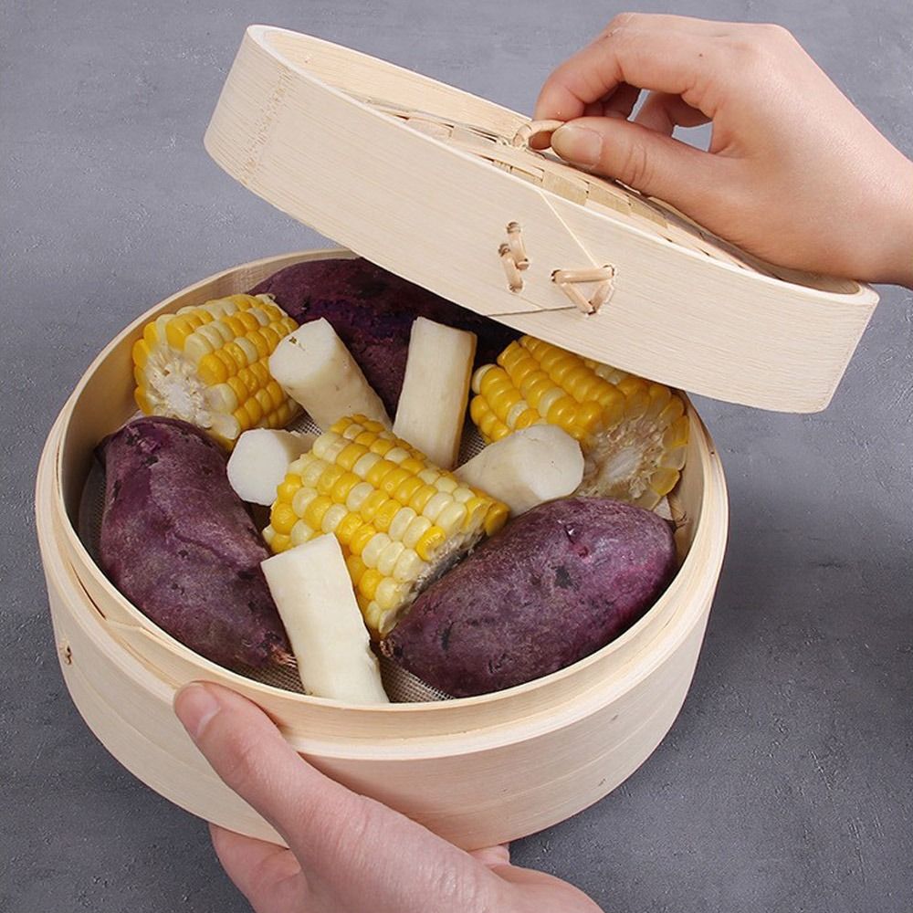 Bamboo Steamer Basket with Lid - مراجعة Bao Steamer Bamboo وسعره