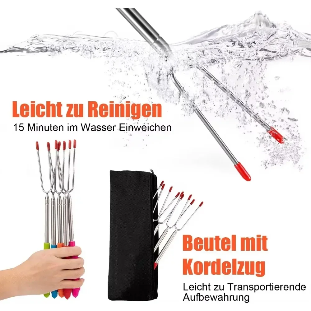New BBQ Forks Telescopic  Barb - مراجعة Corn Dog Stick وسعره